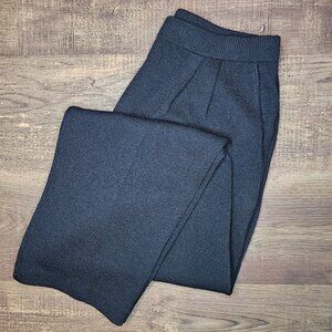 St. John Basics Santana Knit High-Rise Pleated Front Pants 4 Cropped/Petite